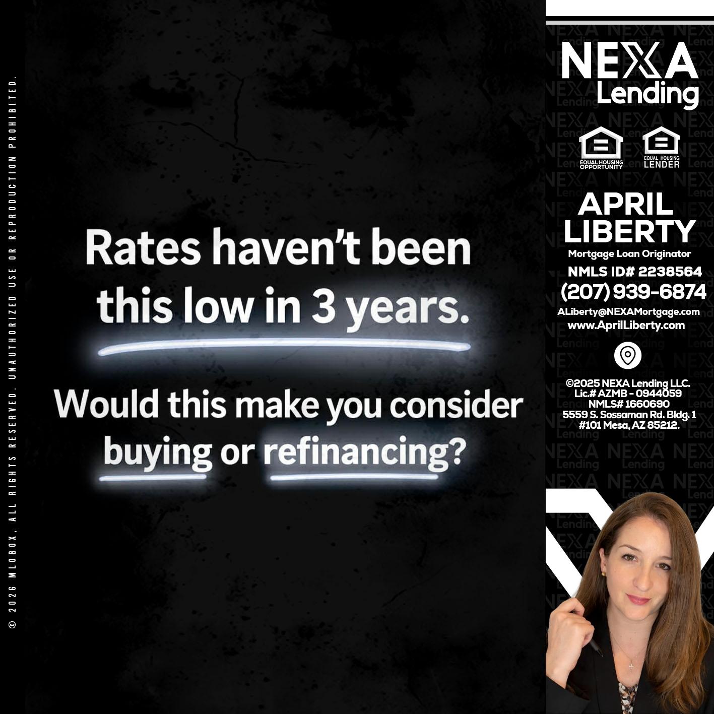 RATES HAVEN'T - April Liberty -Mortgage Loan Originator