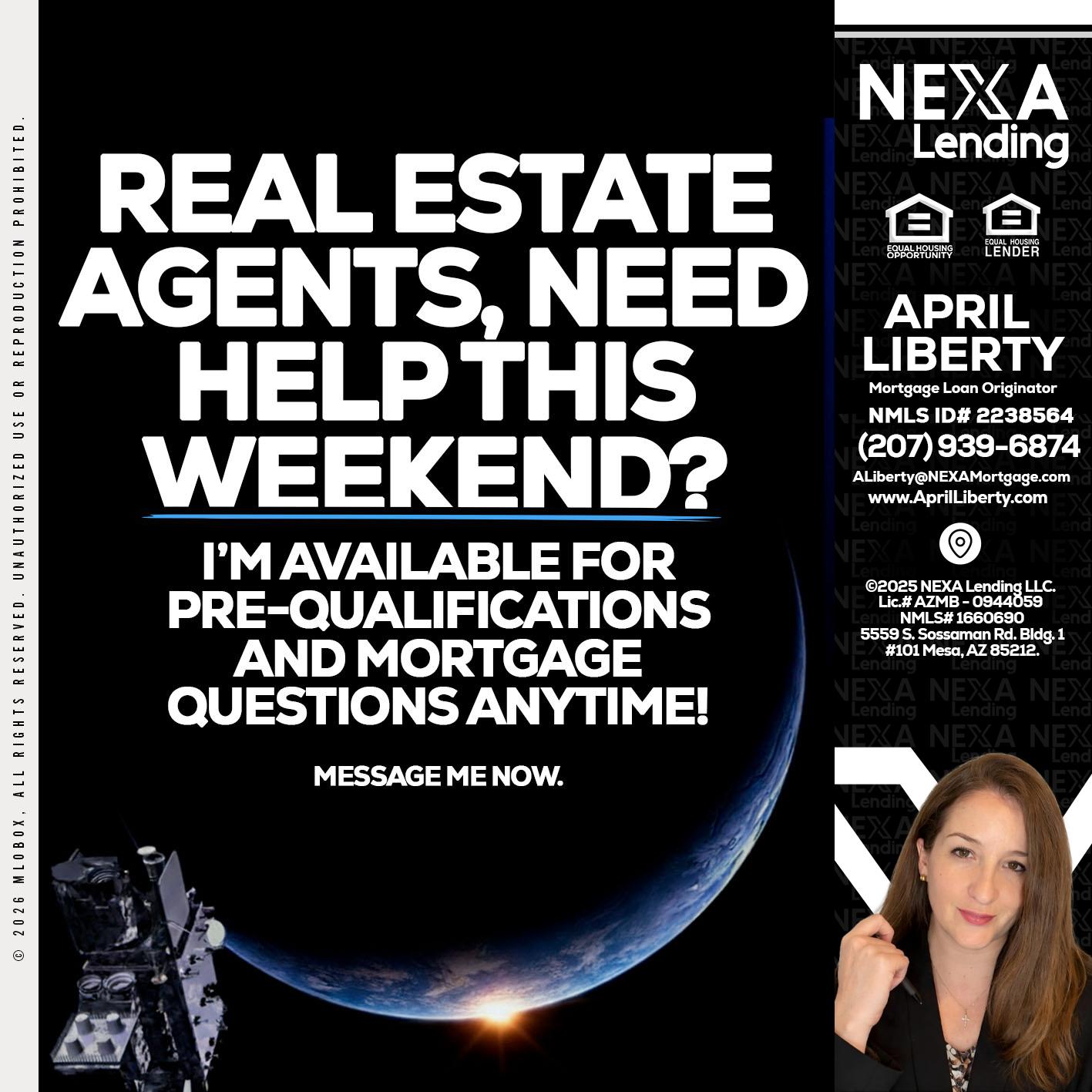REAL ESTATE AGENTS - April Liberty -Mortgage Loan Originator