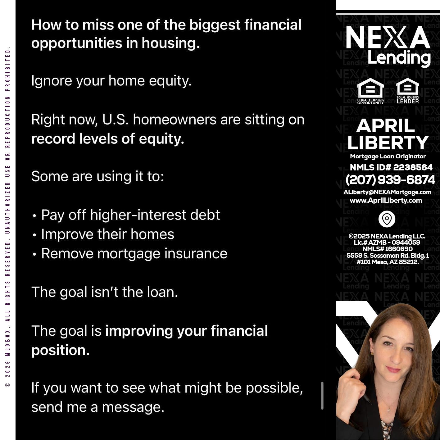 how to miss - April Liberty -Mortgage Loan Originator