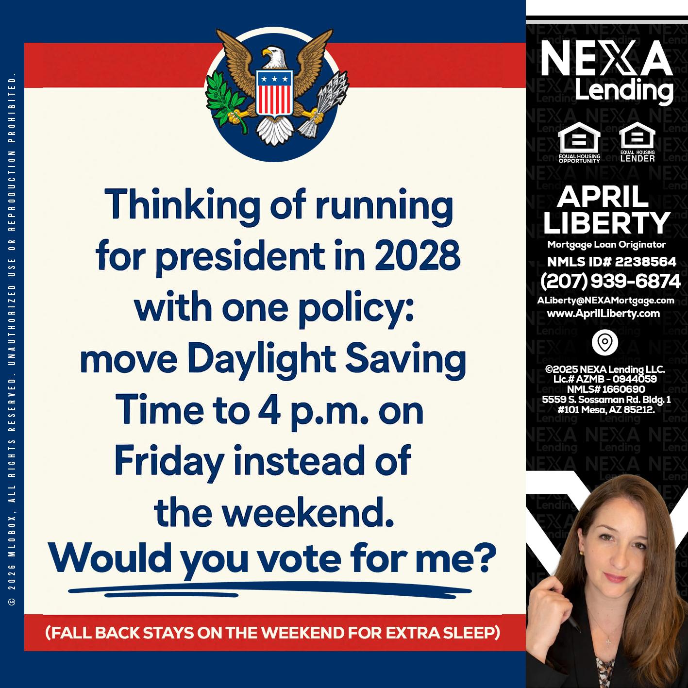 THINKING OF RUNING - April Liberty -Mortgage Loan Originator