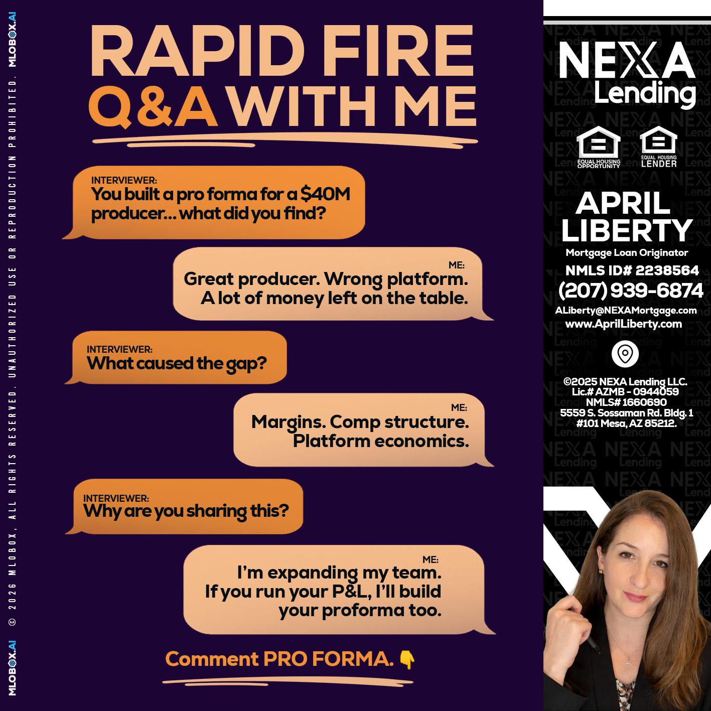 RAPID FIRE - April Liberty -Mortgage Loan Originator