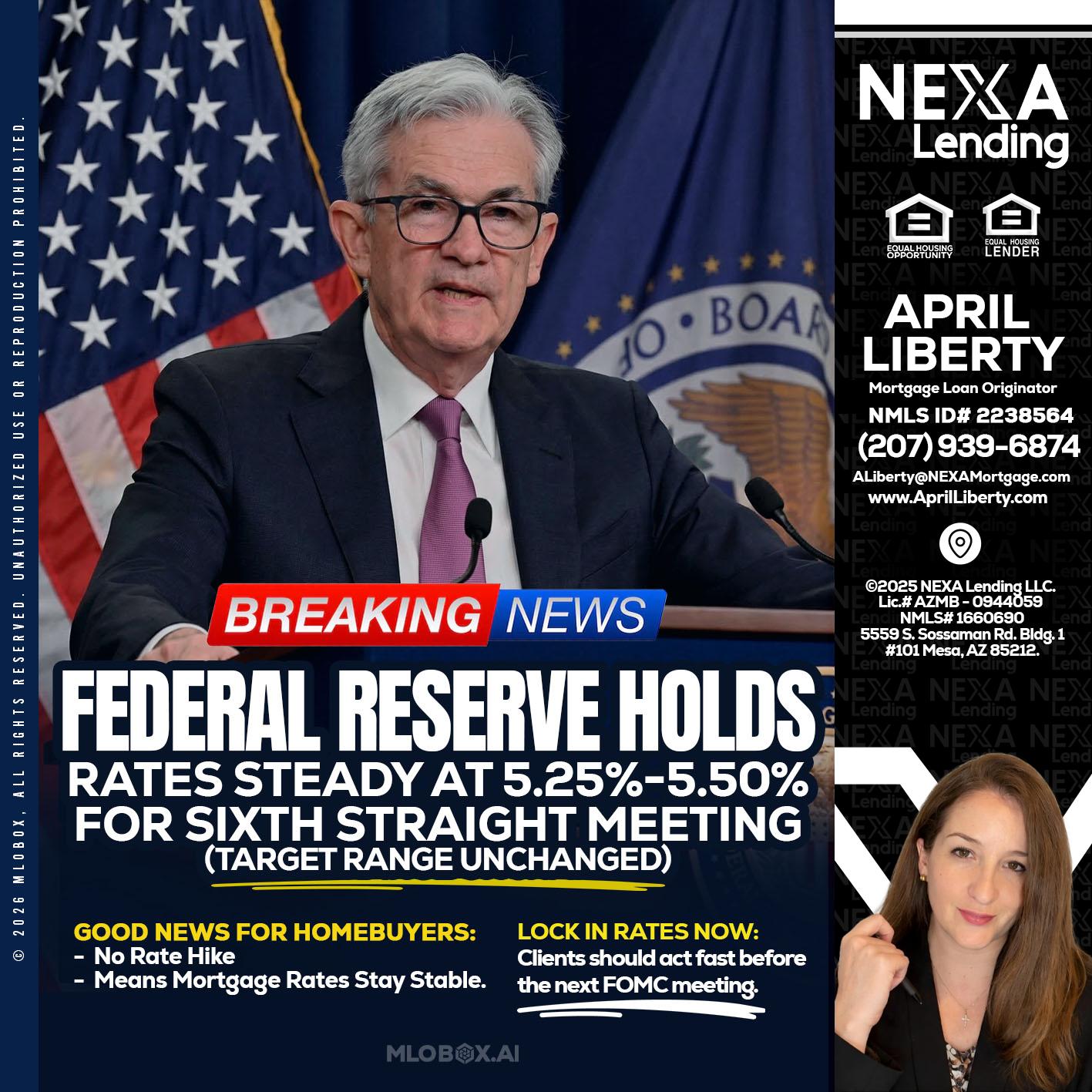 federal reserve - April Liberty -Mortgage Loan Originator