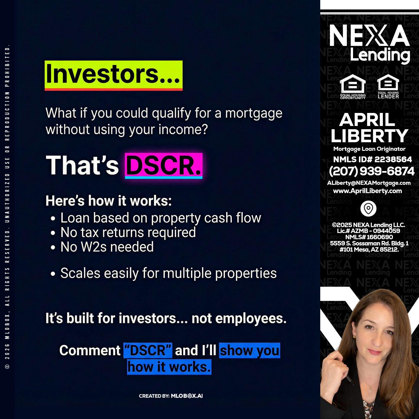 INVESTORS - April Liberty -Mortgage Loan Originator