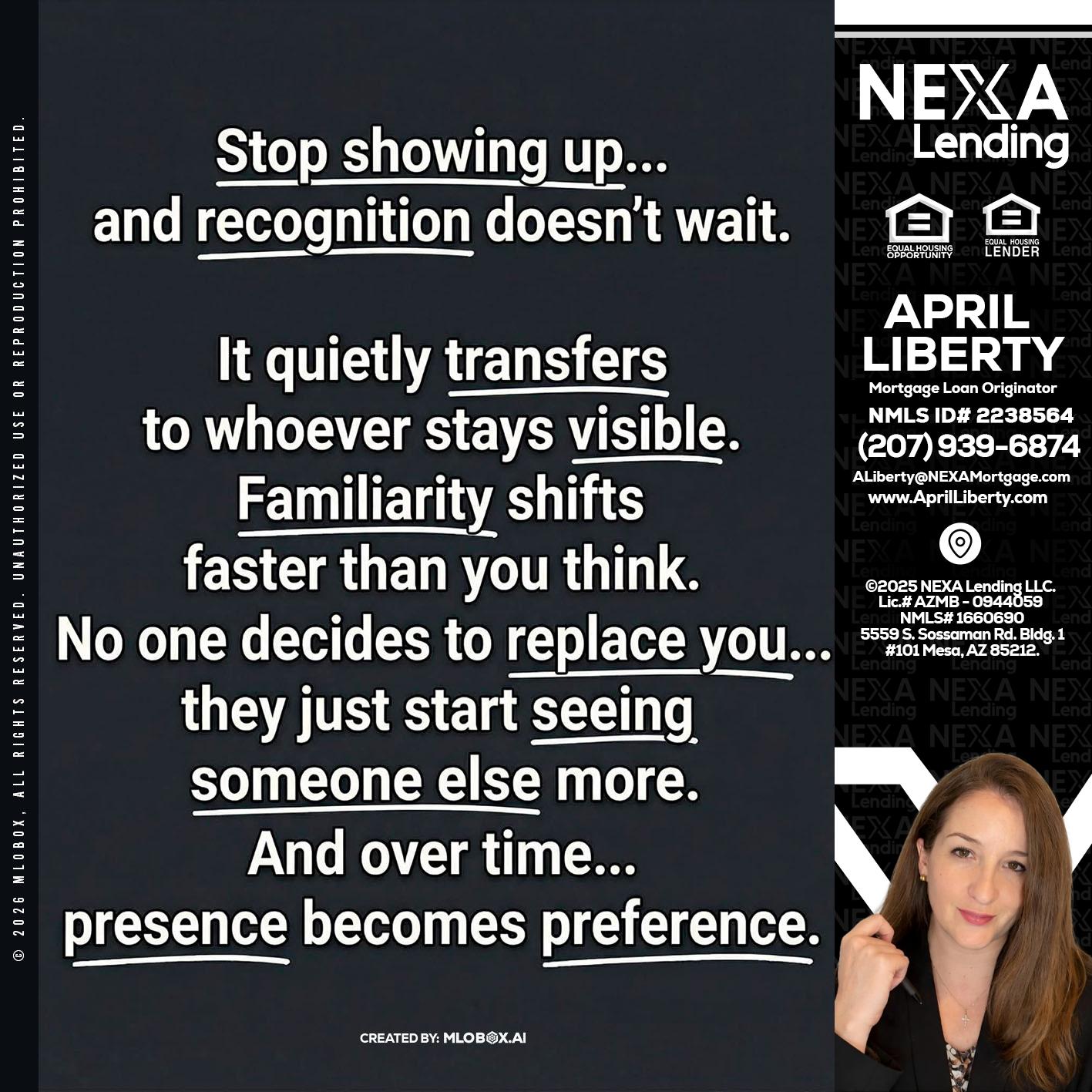 STOP SHOWING - April Liberty -Mortgage Loan Originator