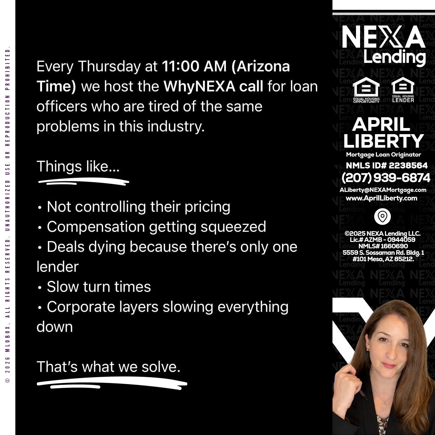 WHY NEXA - April Liberty -Mortgage Loan Originator