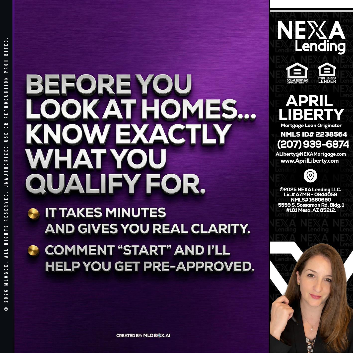 BEFORE YOU - April Liberty -Mortgage Loan Originator