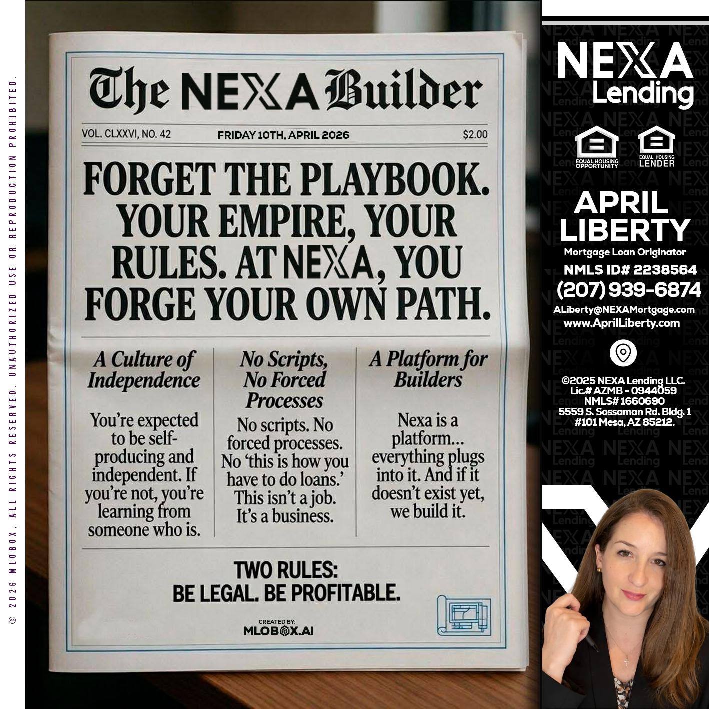 THE NEXA BUILDER - April Liberty -Mortgage Loan Originator