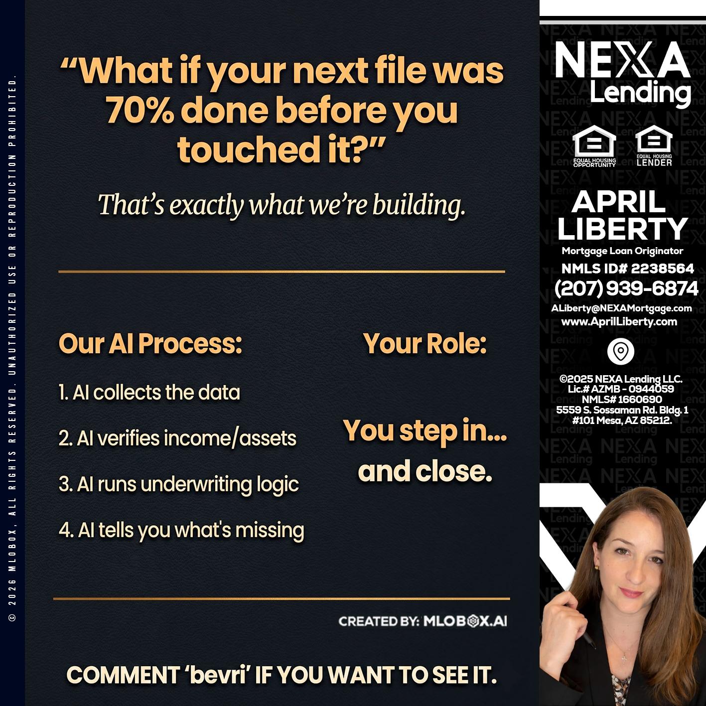 WHAT IF YOUR - April Liberty -Mortgage Loan Originator