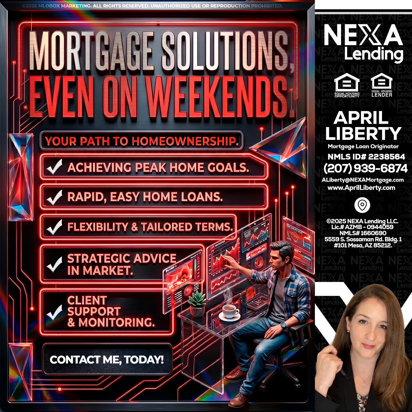 WEEKEND SOLUTIONS - April Liberty -Mortgage Loan Originator