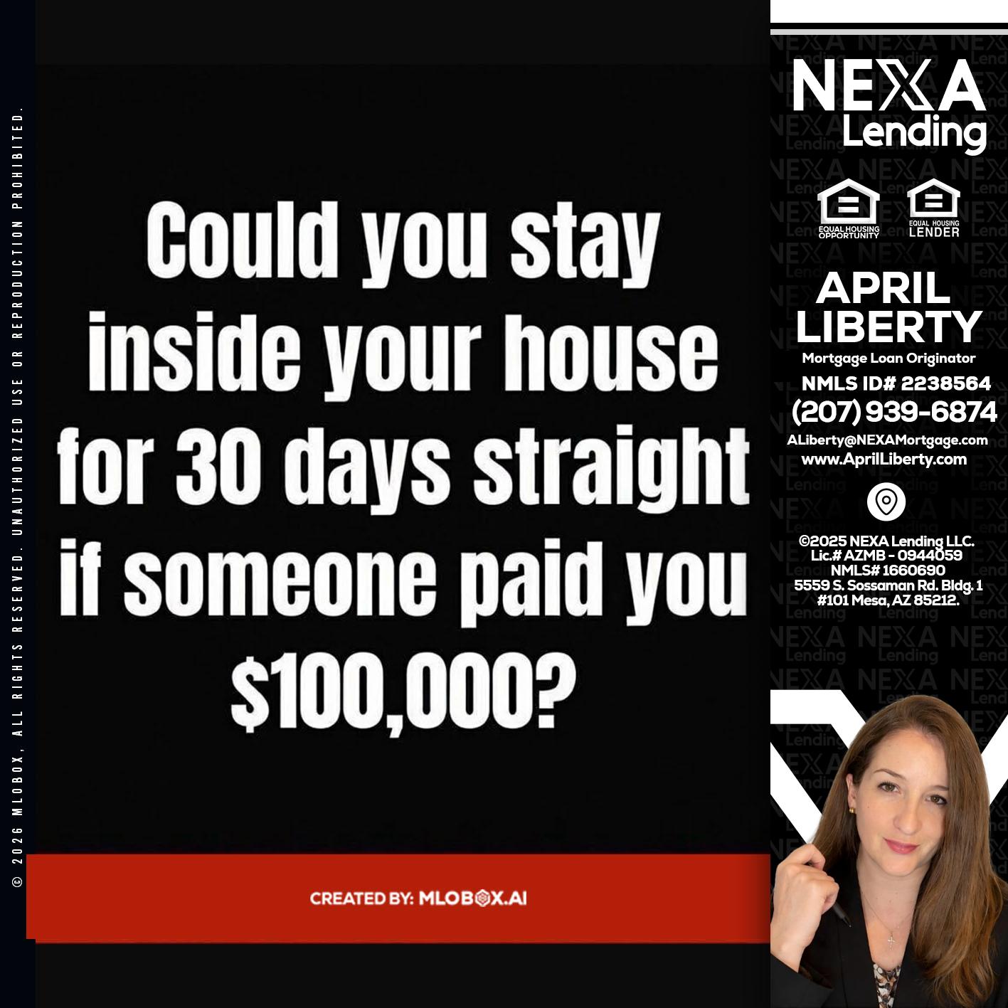 COULD YOU STAY - April Liberty -Mortgage Loan Originator