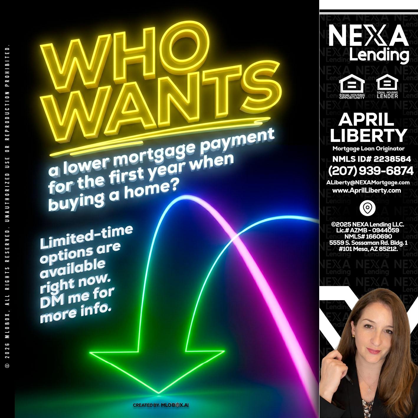 WHO WANTS - April Liberty -Mortgage Loan Originator