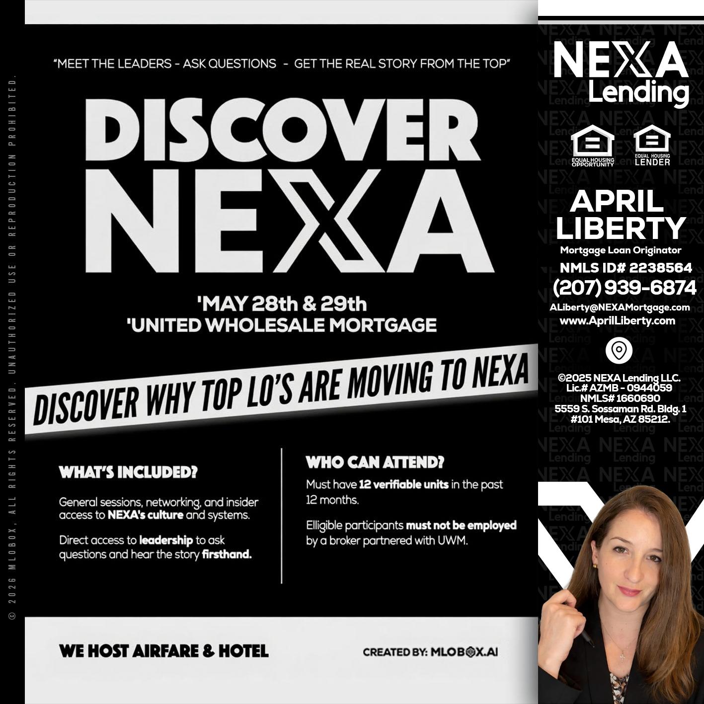 DISCOVER NEXA - April Liberty -Mortgage Loan Originator