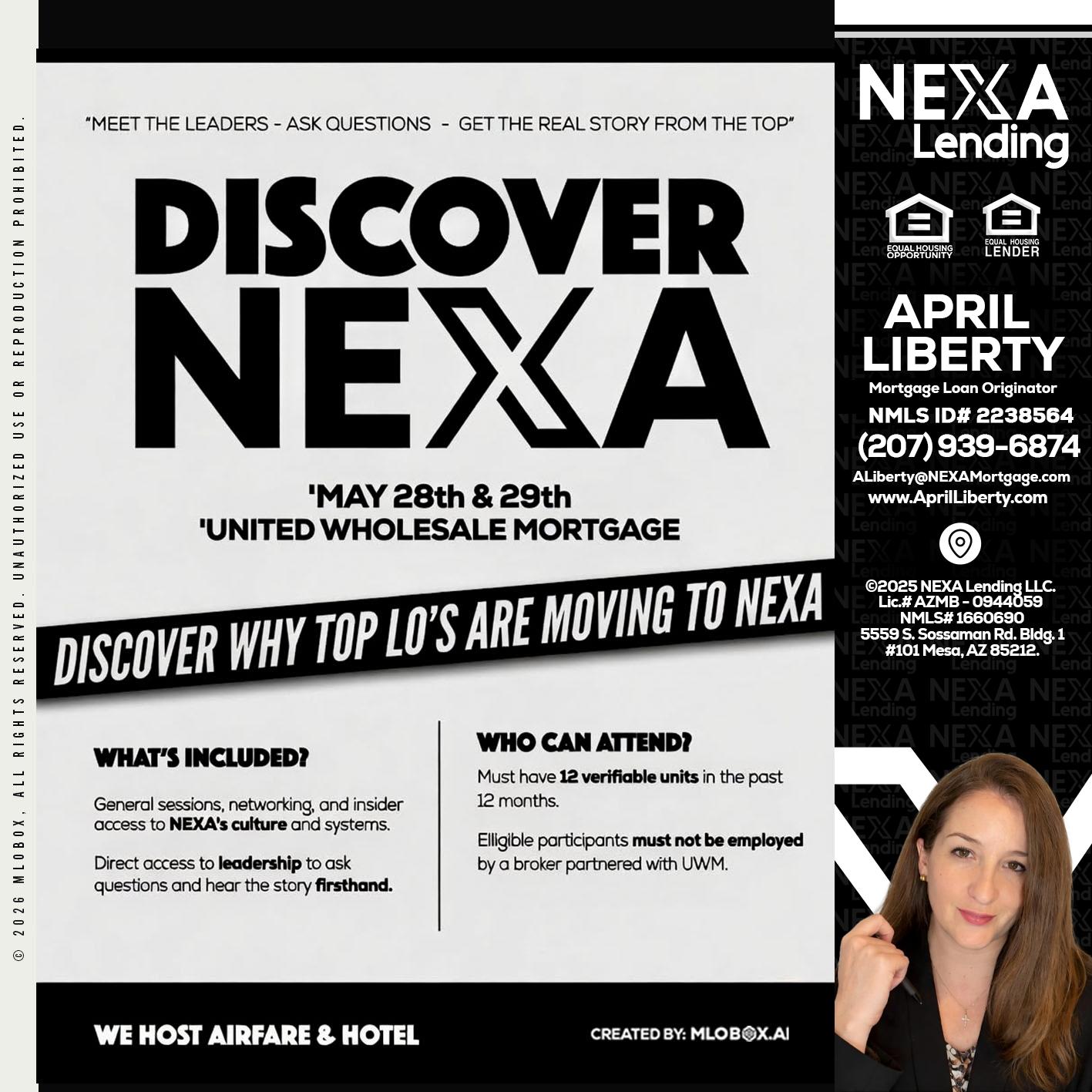 DISCOVER NEXA - April Liberty -Mortgage Loan Originator
