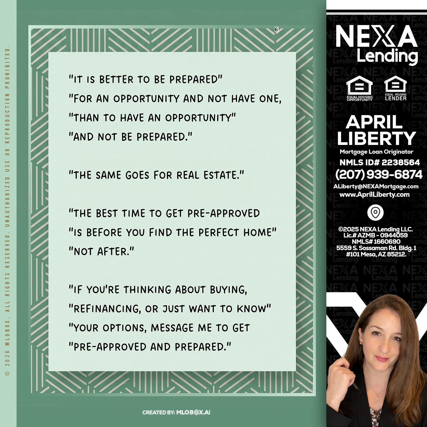 its better - April Liberty -Mortgage Loan Originator