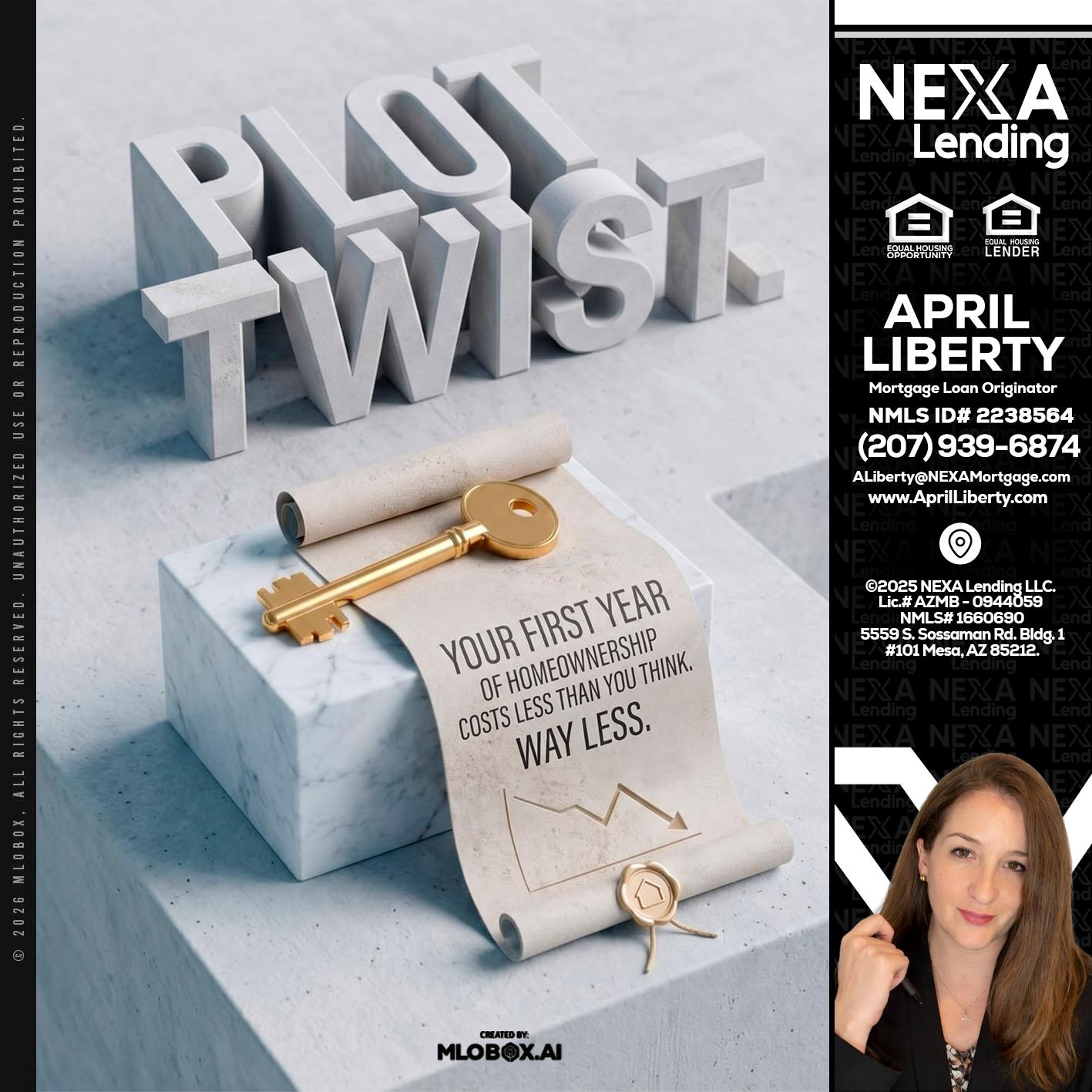 PLOT TWIST - April Liberty -Mortgage Loan Originator