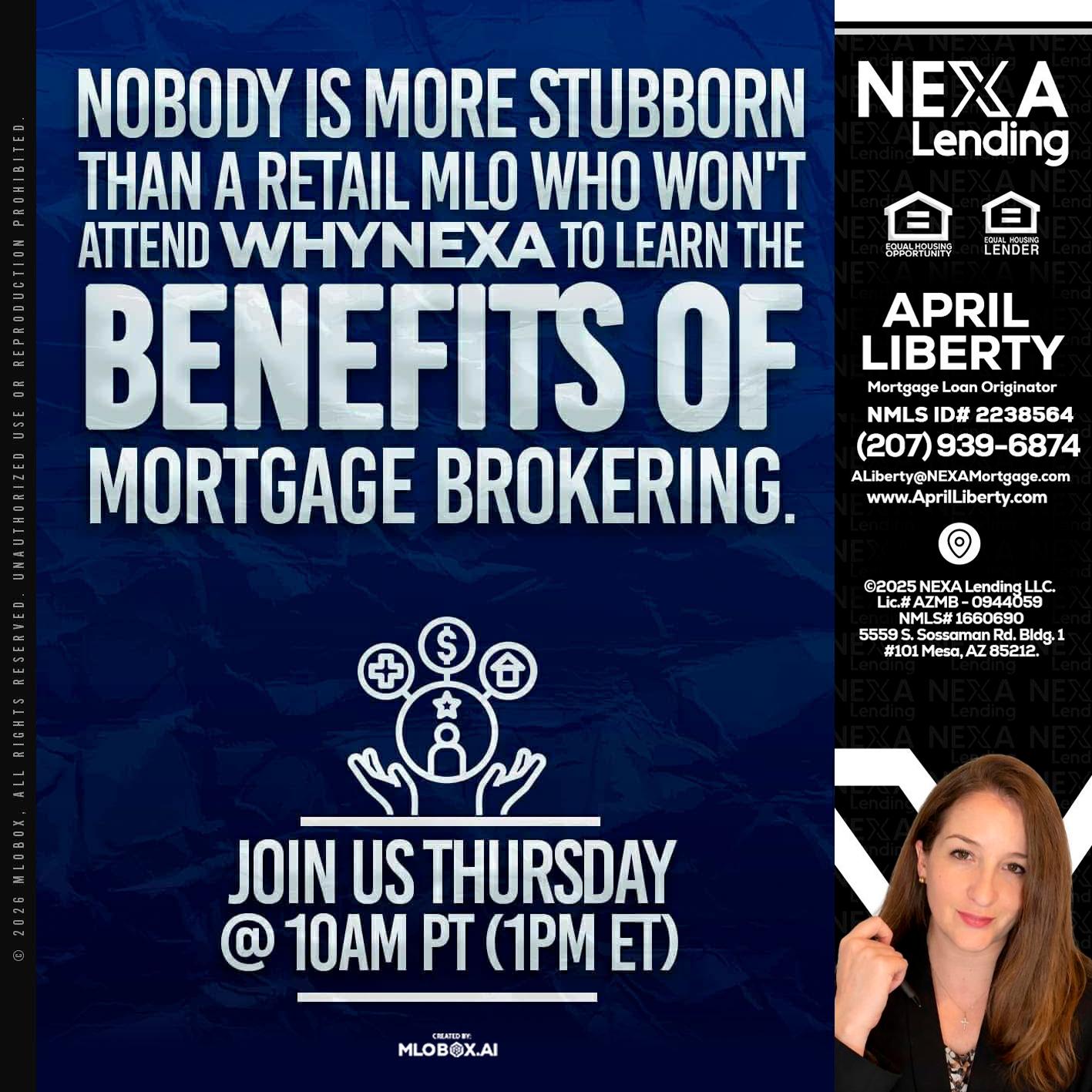NOBODY IS MORE - April Liberty -Mortgage Loan Originator