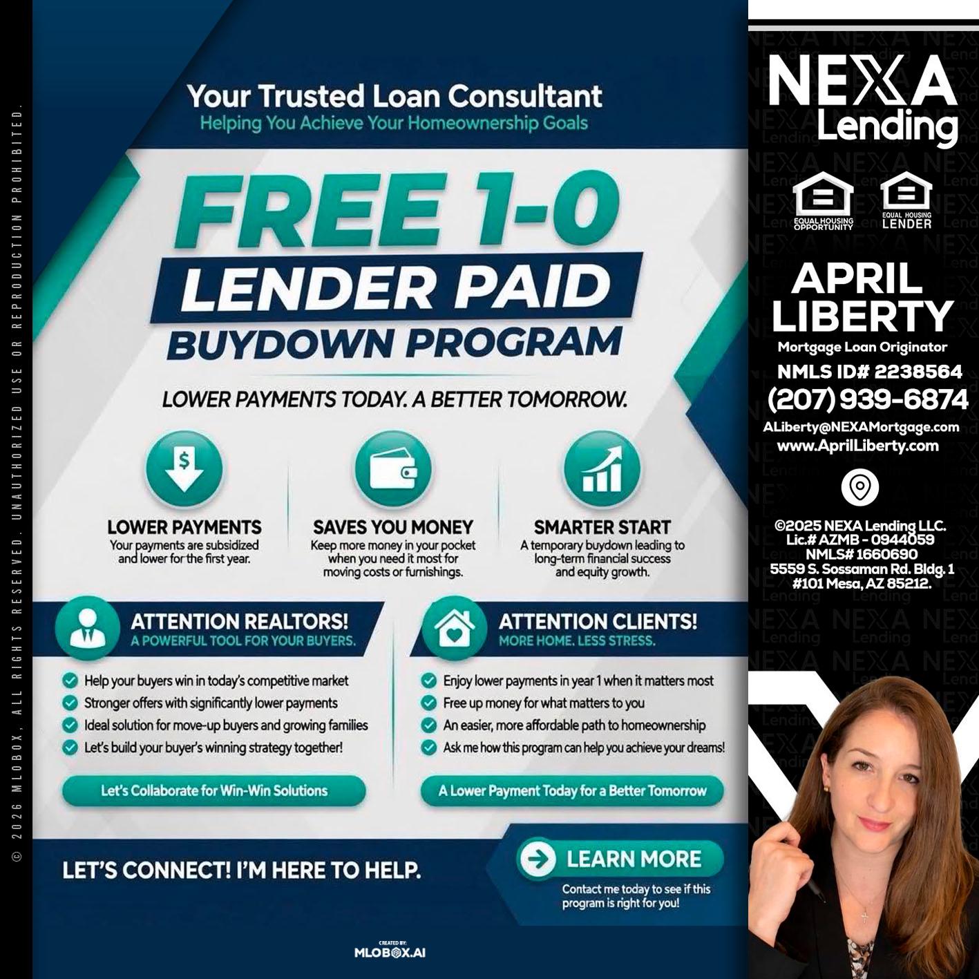 FREE 1-0 - April Liberty -Mortgage Loan Originator