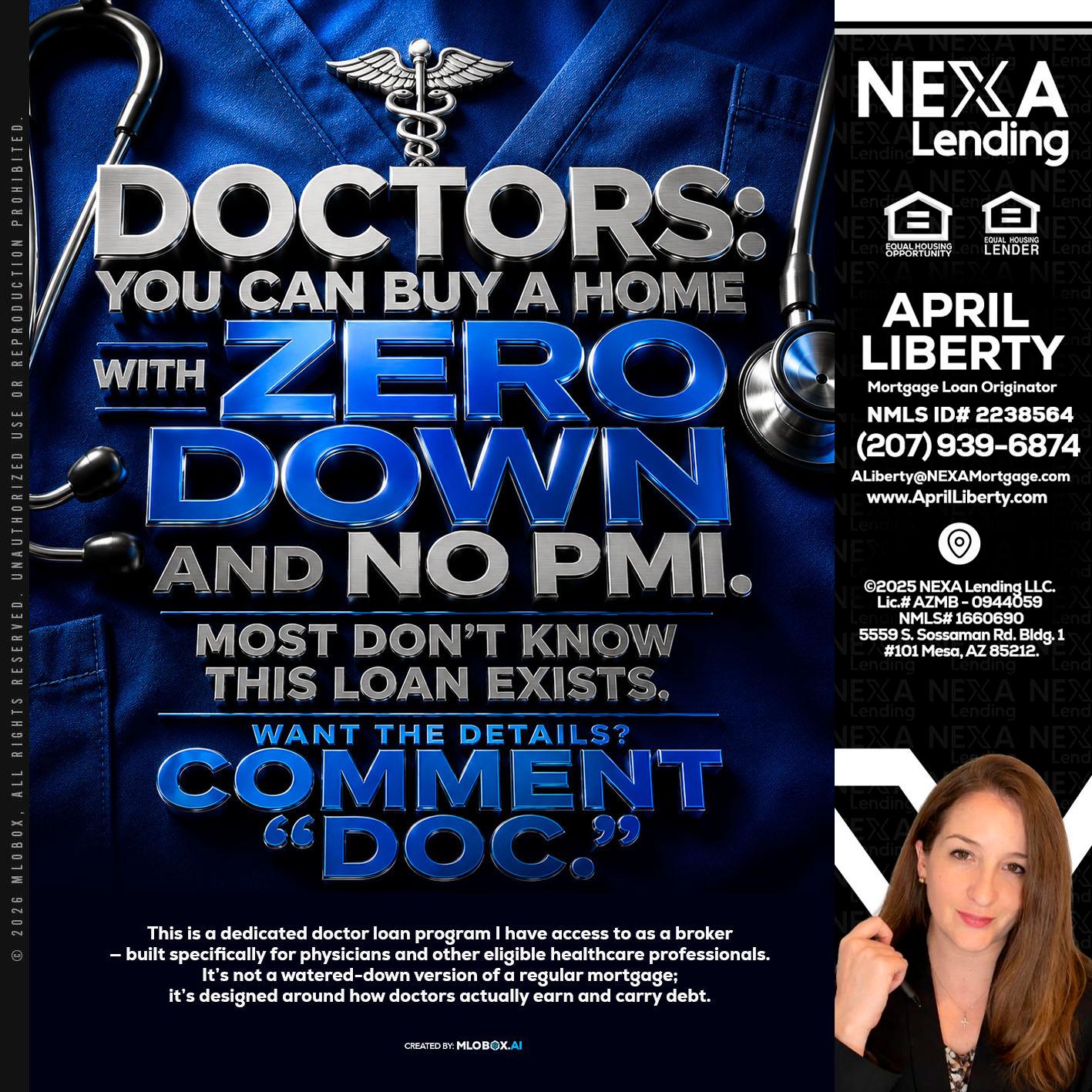 DOCTORS YOU CAN BUY - April Liberty -Mortgage Loan Originator