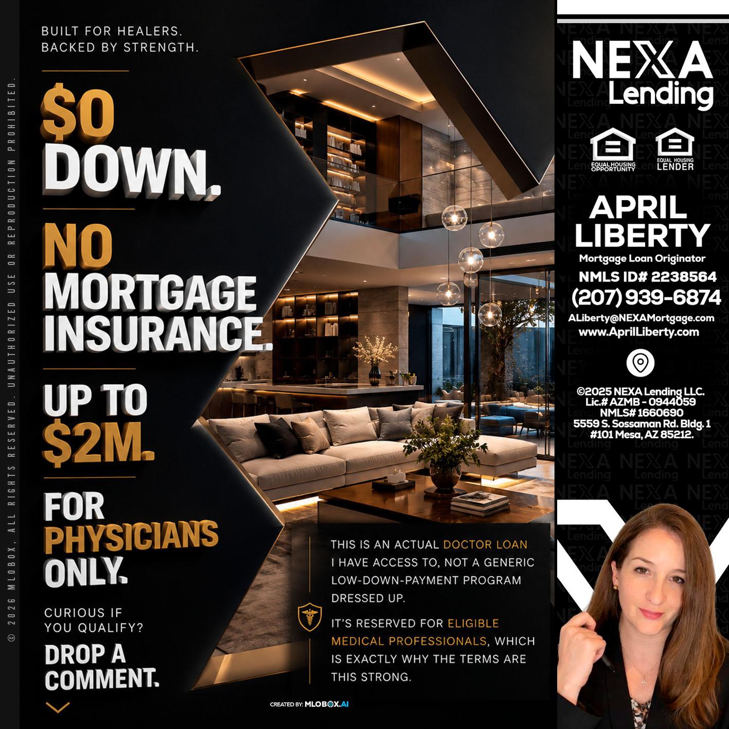 $0 DOWN - April Liberty -Mortgage Loan Originator