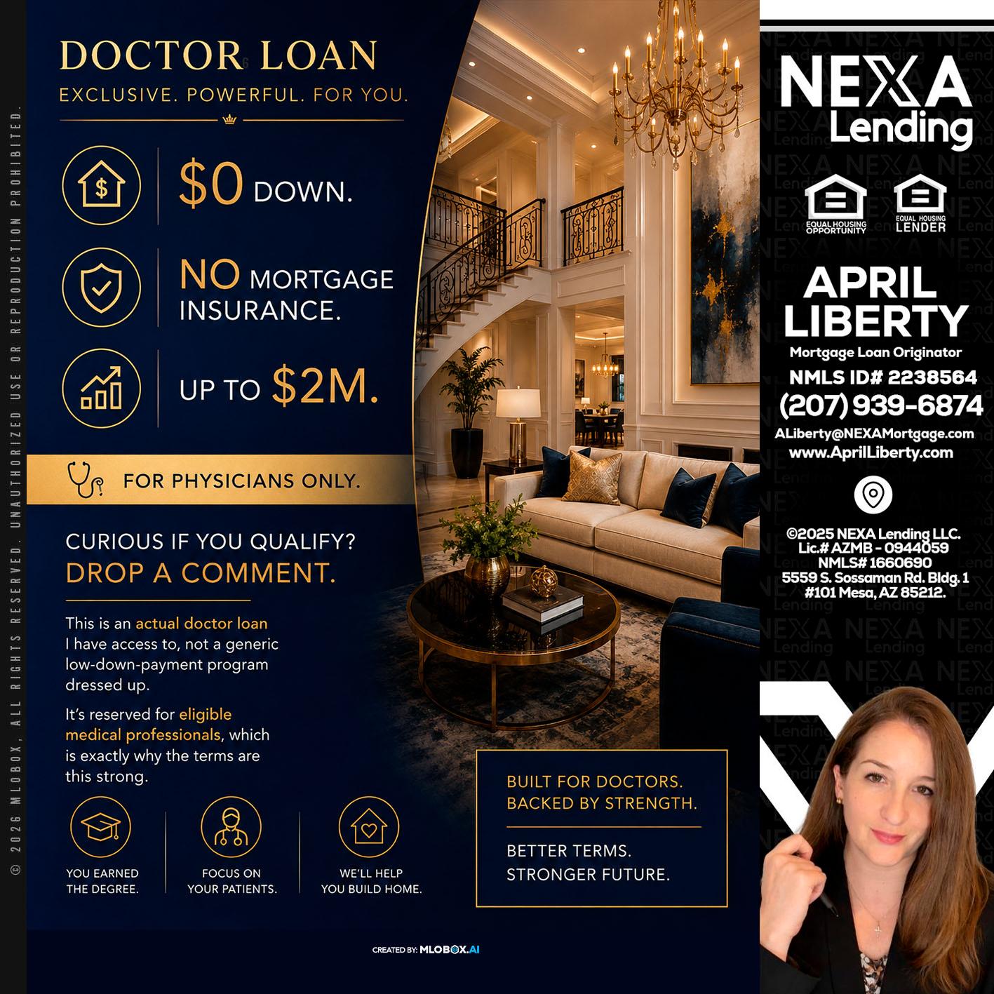 DOCTOR LOANS - April Liberty -Mortgage Loan Originator