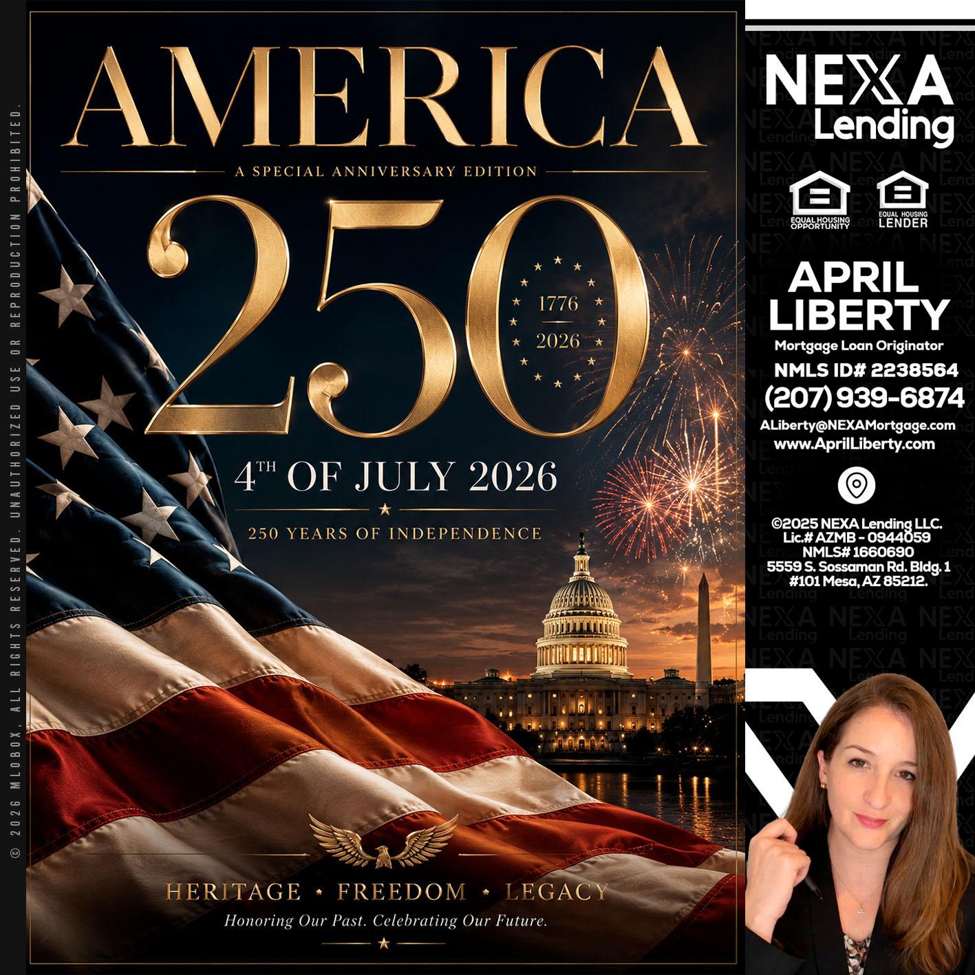 AMERICA 250 TH - April Liberty -Mortgage Loan Originator