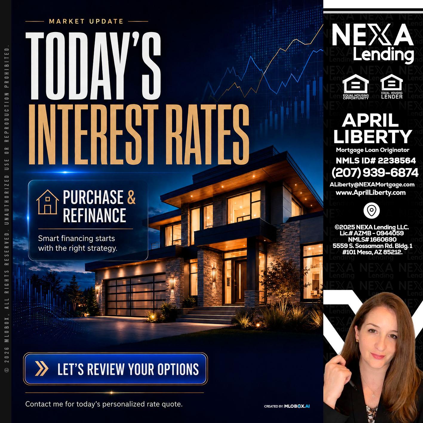 TODAYS RATES - April Liberty -Mortgage Loan Originator