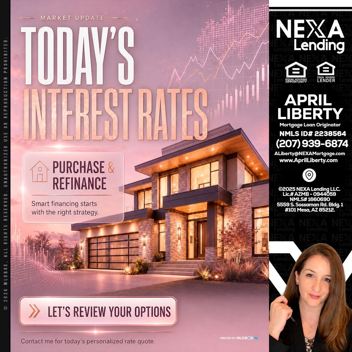 todays interest rates - April Liberty -Mortgage Loan Originator